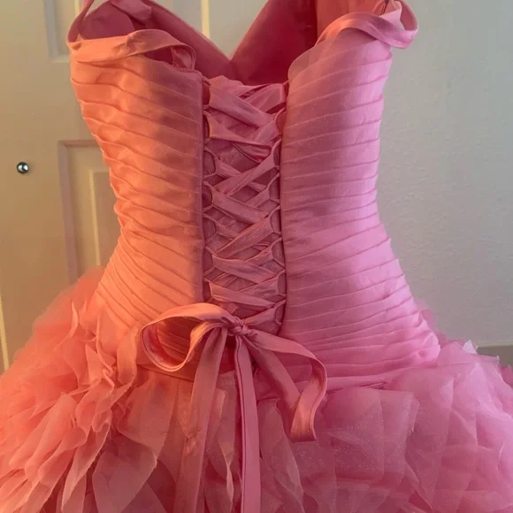 Stunning Pink Ombre Gown with Embellished Bodice - Picture 6 of 8